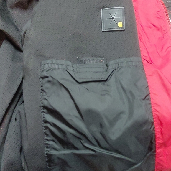 Carhartt Mens Bright Red Raincoat - Picture 4 of 5